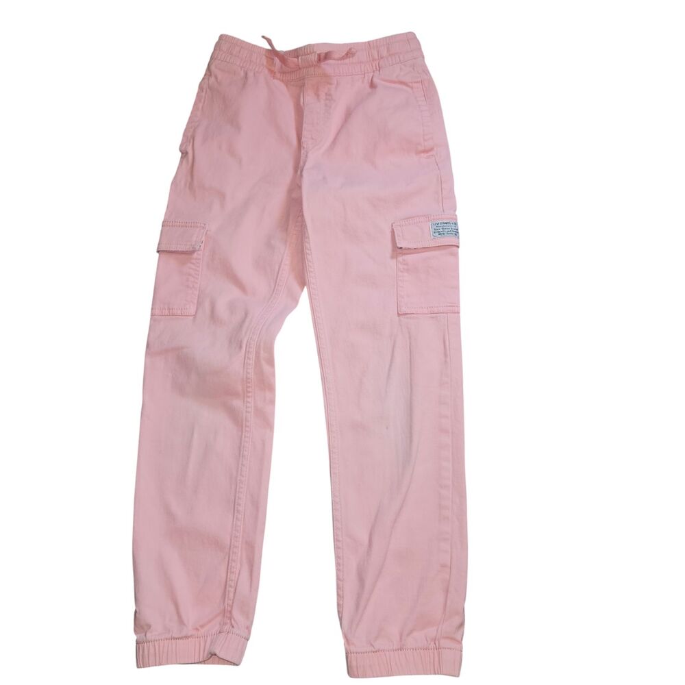 Levi's Girl's High-Rise Cargo Jogger Pants Pink Size 10 Elastic Waistband - Picture 9 of 13
